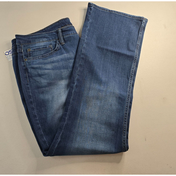 Lee Jeans Women's 18 M Blue Dark Wash Boot Cut Mid Rise Regular Fit NWT - Picture 9 of 16